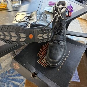 Harley-Davidson Black Leather Riding Boots